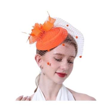 Imagem de Chapéu Fascinator Vintage Feminino com Véu - Ideal para Coquetéis, Chá