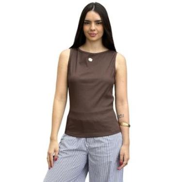 Imagem de Regata Canelada Slim Decote Canoa Colcci-Feminino