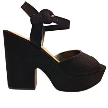 Imagem de Sandália Salto Quadrado Nobuck Via Scarpa-Feminino