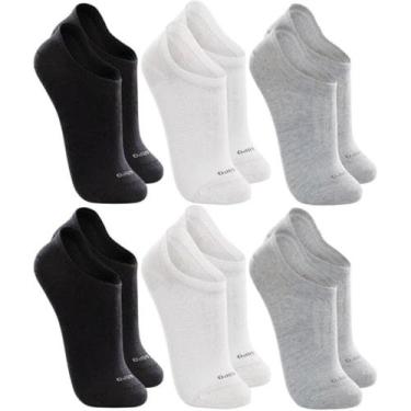 Imagem de Meia Lupo Sport Sapatilha 3270 C/6, Branco, Cinza, Preto, 45-48