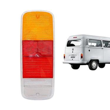 Imagem de Lente Lanterna traseira VW Kombi 1976 a 2012 Tricolor Âmbar - Mikron/J