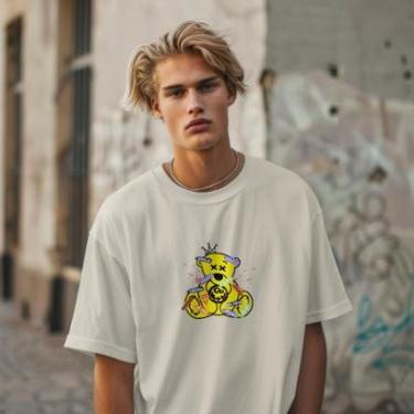 Imagem de Camiseta Manga Curta Masculina Bear Fellings em Algodão Leve e Confortável do P ao G1-M...