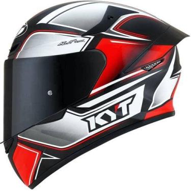 Imagem de Capacete KYT TT Course Tourist - Vermelho/Preto, Preto, Vermelho