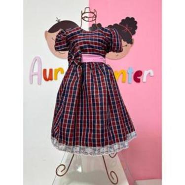 Imagem de Vestido Menina Infantil Simples Junina Xadrez RF04 - EDYNHOKIDS, 05 AN