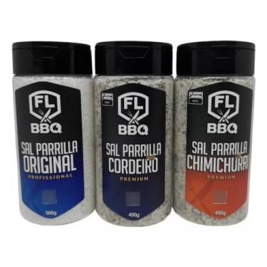 Imagem de Kit sal de parrilla original chimichurri e cordeiro flbbq - kit flbbq