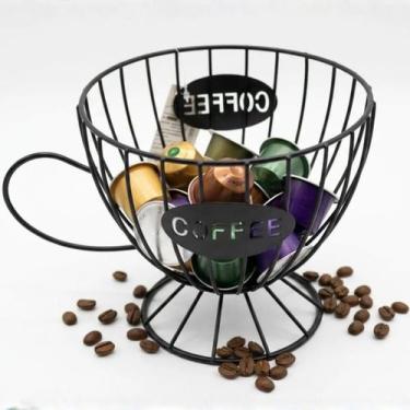Imagem de Porta Cápsulas Café Formato Xícara Aramado Universal Nespresso Dolce G