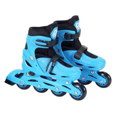 Imagem de Patins Inline Ajustável com Acessórios Azul Tamanho G 38-41 - DMTOYS