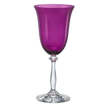 Imagem de Jogo de 6 Taças Agua Angela colorida Cristal Violeta 350ml -Bohemia, 3