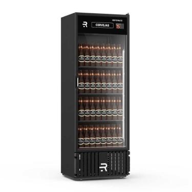 Imagem de Visa Cooler Cerveja Expositor Refrimate VCCE570PV 570L 1 Porta Preto Interno Galvanizado Vidro Aquecido 220V