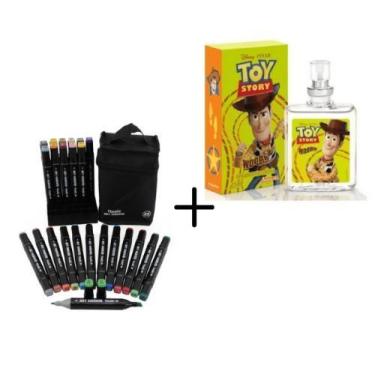 Imagem de Kit Canetinha Magic 24 Cores + Deo Colonia Woody 25ml Jequiti