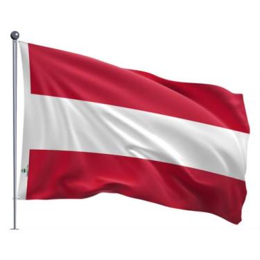 Imagem de Bandeira da Austria Uma Face Estampada Tamanho 90x128cm - Ptria Bordad