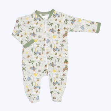 Imagem de Macacão Longo Bebê Menino Anjos Baby 243810M, Verde, RN