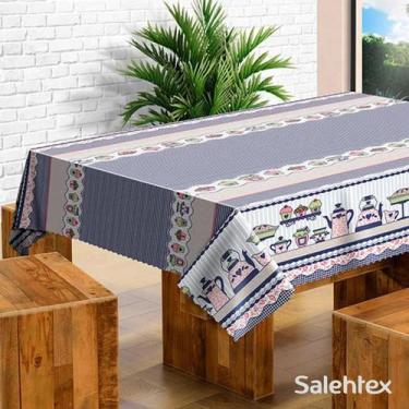 Imagem de Toalha de Mesa Quadrada Térmica 1,38 x 1,38 m Impermeável - Salehtex, 