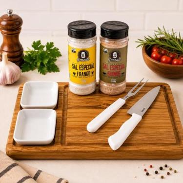 Imagem de Kit para Churrasco Tábua Cortar e Servir - Mod.05 - NetShop