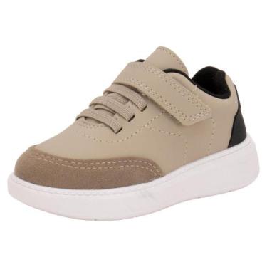 Imagem de Tênis infantil baby molekinho 2631110, Bege, Preto, 20