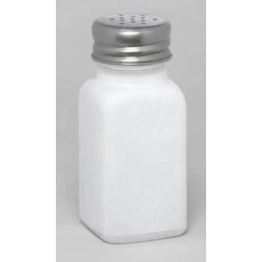 Imagem de Saleiro Vidro Branco Com Tampa Aço Inox 80ml - Congratulations Store