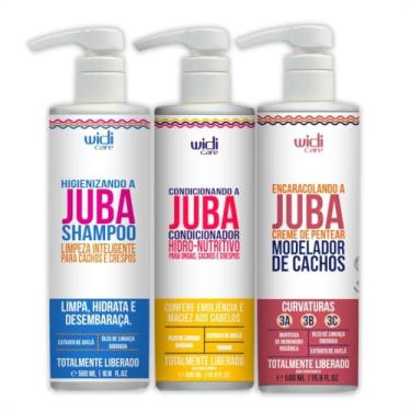 Imagem de Kit de Tratamento Encaracolando a Juba WIDIcare para Cabelos Cacheados - Shampoo, Condicionador e Creme Pentear 3x500ml