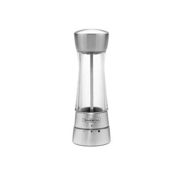 Imagem de Moedor 61654100 para Sal Ou Pimenta Acrílico e Aço Inox Moinho em Cerâmica com Regulagem de Grãos Uso Doméstico