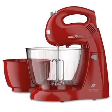 Imagem de Batedeira Portátil Britânia Pérola Cristal Duo Plástico 4,3L Vermelho 110V