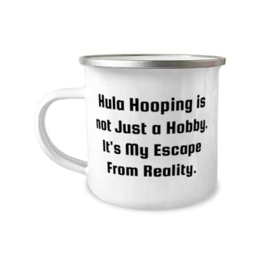 Imagem de Inspire Hula Hooping Gifts, Hula Hooping is not Just a Hobby. It's My Escape From Special Holiday 355 ml Caneca de acampamento Presentes para homens e mulheres