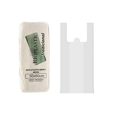 Imagem de Sacola Plástica G. Branca 50x60cm - Rioplastic C/2000 (2pct)