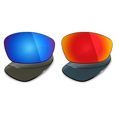 Imagem de 2 pares de lentes polarizadas de substituição da Mryok para óculos de sol Oakley Blender – Opções