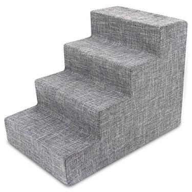 Imagem de Best Pet Supplies Escadas e degraus para cães - degraus de espuma para cães e gatos pequenos, suporte antiderrapante para degraus para animais de estimação equilibrado, rampa para cães, sem montagem,