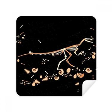 Imagem de Bones Black Pequeno Dinossauro Óculos Pano Limpador de Tela Tecido de Camurça Pacote com 2
