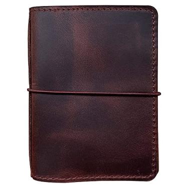 Imagem de Capa para notebook Travelers com bolsos internos, compartimentos para cartões e porta-canetas, tamanho passaporte, marrom escuro