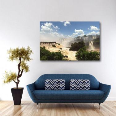 Imagem de Quadro decorativo Cataratas do Iguaçu Paisagem - Tela em Tec