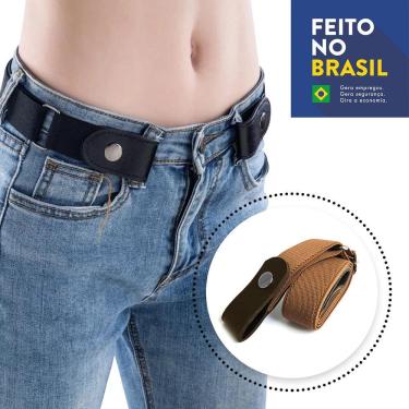 Imagem de Cinto Sem Fivela Unissex Conforto e Praticidade Marron