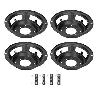 Imagem de Suporte de bacia de alto-falante de 4 peças, estrutura de bacia de subwoofer de material de ferro com guia de solda de pé para alto-falantes DIY reparação de alto-falante