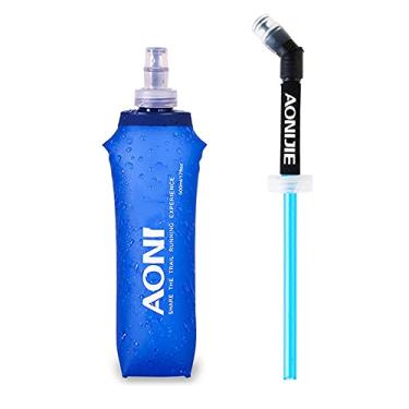 Imagem de C/H Garrafa de água dobrável de 250 ml 450 ml 500 ml livre de BPA Garrafa de água dobrável livre de TPU para corrida, ciclismo, hidratação, saco de cintura