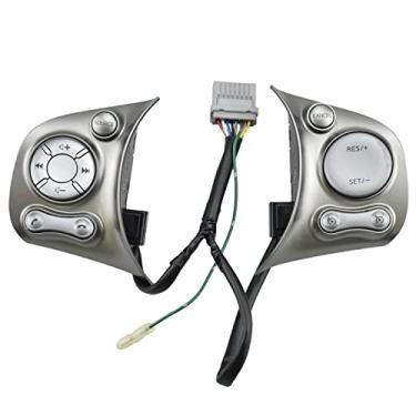 Imagem de DYBANP Interruptor de cruzeiro de carro, para Nissan March 2010-2015 / Sunny 2011-2016, áudio multifunções de controle de cruzeiro com botão de volante