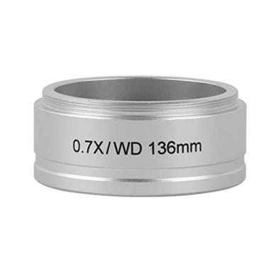 Imagem de Adaptador para microscópio 8X-50X Indústria Simul-Focal Microscópio estéreo Trinóculo Super Widefield 10X22MM Acessórios para microscópio ocular (Cor: 0,7X Lentes)