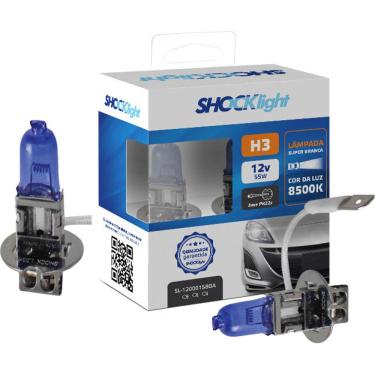 Imagem de Par Lâmpada Halógena Super Branca H3 12v 55w Shocklight