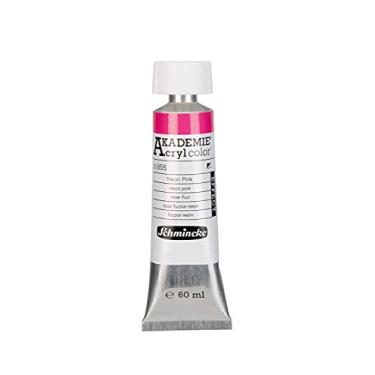 Imagem de Schmincke - AKADEMIE® Acryl colour, Neon Pink em tubo de 60 ml, 23855011, tinta acrílica fina para artistas, brilhante, muito resistente à luz e sem cádmio, técnica mista