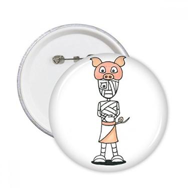 Imagem de Egito múmia Hórus chapéu de porco alfinetes redondos crachá botão emblema acessório decoração 5 peças
