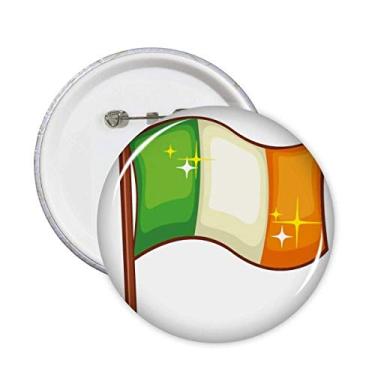 Imagem de Shine Ireland National Flag St.Patrick's Day Pins Badge Button Emblem Acessório Decoração 5 peças