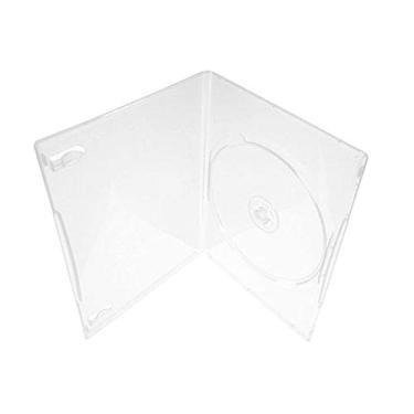 Imagem de Maxtek 7 mm Slim Clear Single CD/DVD Case, Pacote com 100 peças.