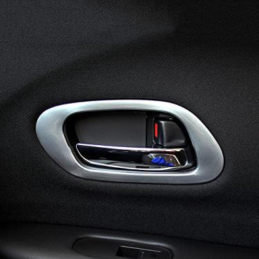 Imagem de JIERS Para Honda Vezel HR-V HRV 2014-2018, ABS cromado, tampa da maçaneta interna da porta, guarnição da moldura, guarnição da moldura, guarnição do estilo do carro