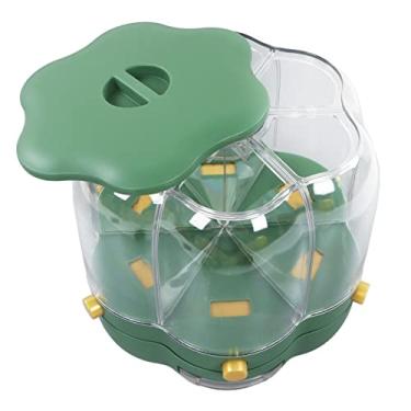 Imagem de Distribuidor de Arroz, 6 Compartimentos Recipiente de Grãos Rotativos Caixa de Armazenamento de Grãos de Grande Capacidade Distribuidor de Alimentos Secos para Arroz Painço Feijão (Verde 6,5 kg / 14,33 lb)