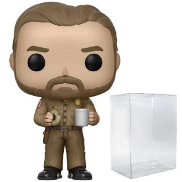 Imagem de POP [Stranger Things] – Boneco de vinil Funko Pop da Chase Hopper com Donut, edição limitada (conjunto com capa protetora Pop Box compatível), multicolorido, 9,5 cm