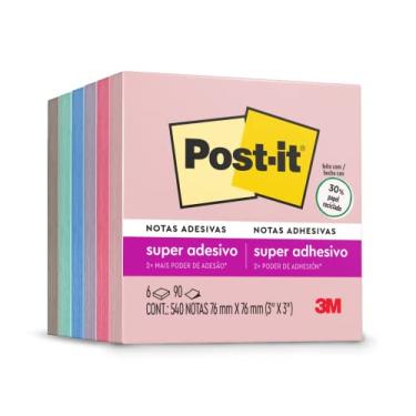 Imagem de Post-it, 3M, Bloco de Notas Adesivas, Coleção Paixão por Viajar, 76x76mm, 540 folhas