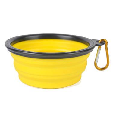 Imagem de Pet Products – Tigela dobrável de silicone para cães para comida e bebida.