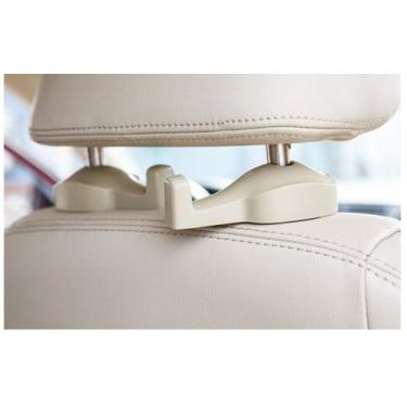 Imagem de Novo suporte de assento de carro com 2 peças conveniente para carro com gancho organizador (bege)