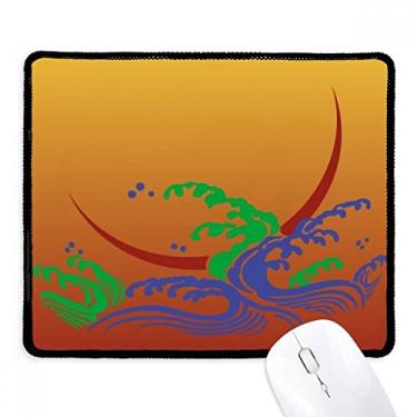 Imagem de Mousepad de borracha para jogos com bordas costuradas com flores da cultura japonesa