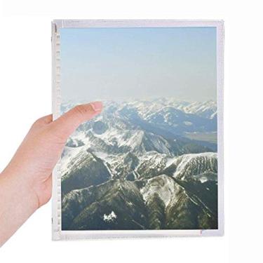 Imagem de Caderno de folhas soltas com folhas soltas e floresta, montanhas de inverno e floresta, diário recarregável