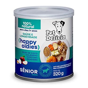 Imagem de Caixa com 12 unidades Pet Delícia Sênior +7 anos Happy Oldies 320g cães idosos