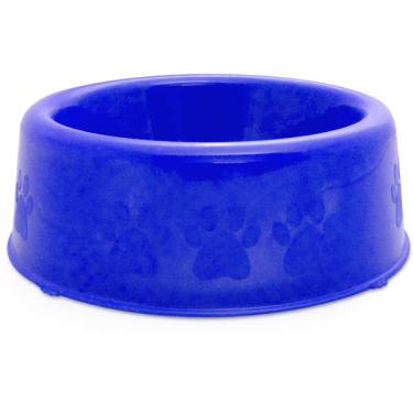 Imagem de Comedouro Plástico Patinhas Azul - Tam. P